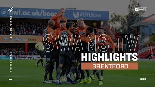 Highlights Brentford 2  3 Swansea City [upl. by Anaicilef722]