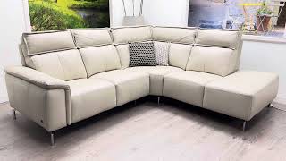 Tancredi Italia Rialto Compact High Back ContemporaryCorner Leather Designer Sofa Max Suite Italian [upl. by Brandes]