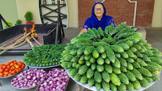 Karela Cooked In Our Traditional Style  Bitter Gourd Recipe  Village Cooking Recipe [upl. by Sully]