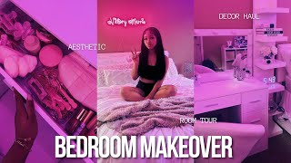 ROOM MAKEOVER  Room Tour New Furniture Decor Haul Pinterest Inspired [upl. by Korie]