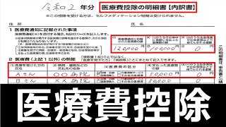 【申請すれば、税金が安くなる】医療費控除の明細書の書き方・確定申告の医療費控除を解説。 [upl. by Mcgannon]