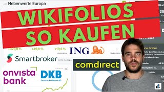 So Wikifolios kaufen bei den Brokern Smartbroker Onvista ING und DKB  Wie Wikifolios kaufen [upl. by Astiram]