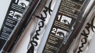 Maybelline Master Smoky ShadowEyeliner Pencils Review amp Demo [upl. by Arracat]