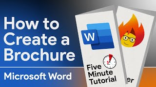 How to make a brochure in Word Quick Tutorial [upl. by Anelat]