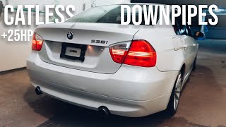 BMW E90 335i ARM Catless Dowpipes N54 HORSEPOWER GAINS SOUNDS SICK Ep5 [upl. by Edwards]