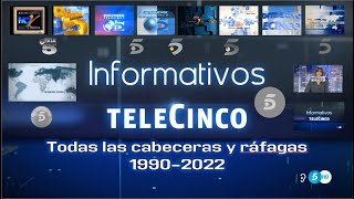 Informativos Telecinco  Todas las cabeceras 19902022 [upl. by Merkley]