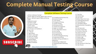 Complete Manual Testing Course Learn Testing from Scratch [upl. by Alien172]