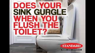 Plumbing Tips What to do when Sink Gurgles when you Flush the Toilet [upl. by Weissman]