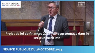 Soutien à la taxe au tonnage dans le secteur maritime [upl. by Ignaz]