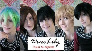 Dresslily  WIG REVIEW  5 wigs Cosplay Synthetic Human Hair [upl. by Sol132]