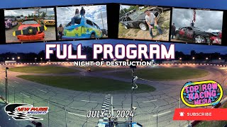 July 3 2024  Night of Destruction FULL PROGRAM  New Paris Speedway [upl. by Gabrielson]