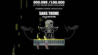 UNDERTALE SANS THEME PIANO 95 [upl. by Neerehs]