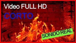 Sonido de FUEGO de Chimenea ardiendo para TV 4K corto 🔥sonido REAL❤️  FIREPLACE Sound HD 🔥 ❤️ [upl. by Noirrad]