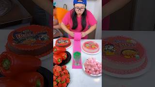 Buldak Ramen Red foods vs pink foods ice cream challenge🍨 funny shorts by Ethan Funny Family [upl. by Arytas790]