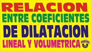 RELACIÓN ENTRE LOS COEFICIENTES DE DILATACIÓN LINEAL Y VOLUMÉTRICA EJERCICIO RESUELTO [upl. by Nolyad]