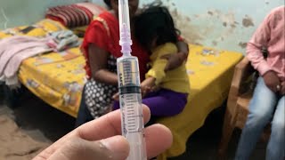 Injection Laga diya 💉 ishani ke bahut dard ho raha hai plz nikalo 😭  nandrani official vlogs [upl. by Coh741]