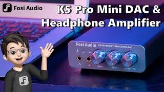 DAC Amp for PS5 amp Computer Fosi Audio K5 Pro Gaming DAC Headphone Amplifier Introduction [upl. by Niwdog]