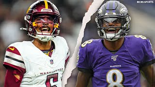 From Idols to Rivals Jayden Daniels and Lamar Jackson face off for the first time in the NFL 🔥 [upl. by Sorkin]