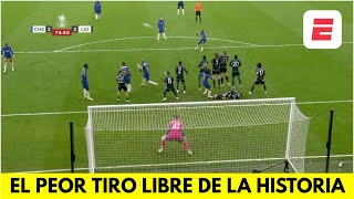 EL PEOR TIRO LIBRE DE LA HISTORIA Sterling la mandó a las nubes en CHELSEA vs LEICESTER  FA Cup [upl. by Merp]