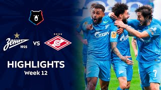 Highlights Zenit vs Spartak 71  RPL 202122 [upl. by Eramal67]