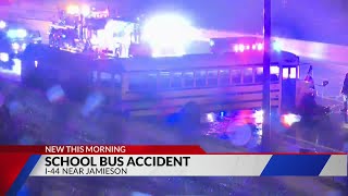 School buses crash on I44 near Jamieson Thursday morning [upl. by Cone]