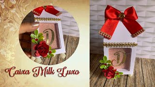 DIY Caixa Milk Luxo  Lembrancinha de Aniversário [upl. by Jerroll]