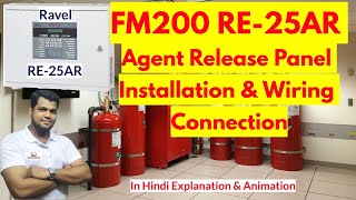 FM200 System  Ravel RE25AR Gas Release Panel Installation amp Wiring Connection In Hindi  Ansari29 [upl. by Corilla]