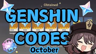 NEW GENSHIN CODES OCTOBER 2024⭐✨ [upl. by Anuahsar]