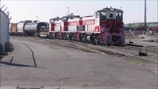 Rail Action in the Port of Tacoma Featuring Pacific Rail Services 1201 782017 [upl. by Yerffoej]