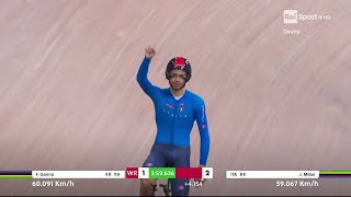 ORO E RECORD DEL MONDO FILIPPO GANNA  MONDIALI CICLISMO SU PISTA 2022 [upl. by Clarisse]