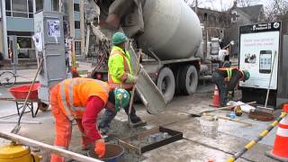 Cement truck in action [upl. by Gould]