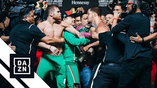 Canelo Alvarez VS Edgar Berlanga BRAWLED During FACEOFF [upl. by Atiram]