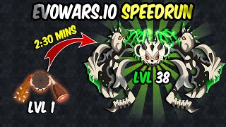 EvoWarsio  SPEEDRUN to Max Level 3838 At 2 Mins 420000  Full Gameplay [upl. by Rfinnej]