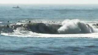 Slater etc Amazing Surf Tubes Sandspit surfing Ca sandbar [upl. by Lahey918]