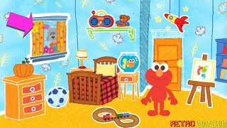 Elmos World Games Burried Treasure with Schmoodle Sesame Street Retro Gaming [upl. by Arihay]