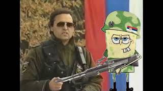 Roki and Spongebob  Kapetane Laziću  AI Cover Spongebob war criminal [upl. by Ahsatin]