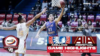 NCAA Season 98  Game Highlights Arellano vs Perpetual  Mens Basketball Tournament Round 2 [upl. by Ayanet]