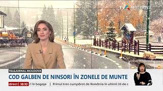 E iarnă în toată regula în zonele de munte ale României cu zăpadă în Poiana Braşov şi în Predeal [upl. by Shirberg]