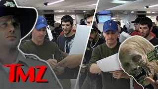 Andrew Lincoln Signs A Billion Autographs At LAX  TMZ [upl. by Sidnac]