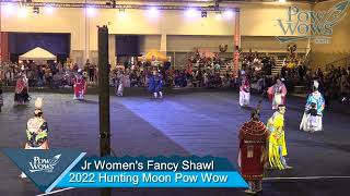 Jr Womens Fancy Shawl  2022 Hunting Moon Pow Wow  Powwowscom [upl. by Gladis360]