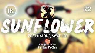 Post Malone Swae Lee  Sunflower Lyrics [upl. by Joon705]