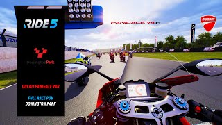 DUCATI PANIGALE V4R FULL RACE POV DONINGTON PARK [upl. by Anircam672]