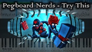 Pegboard Nerds  Try This Piano Tutorial  Sheets  MIDI Synthesia [upl. by Wordoow867]