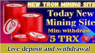 Best TRX mining site  free TRX mining site  New TRX mining site 2024  Best money making app [upl. by Enyak303]