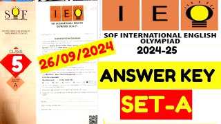 English Olympiad SetA 20242025  SOF IEO Class 5 Questions with Answer  SOF English Olympiadieo [upl. by Theona656]