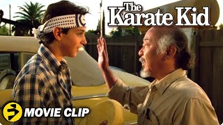 THE KARATE KID  Wax on Wax Off  Extended Scene  Ralph Macchio Pat Morita [upl. by Tebazile]