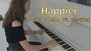 HAPPIER  MARSHMELLO FT BASTILLE  pianoemie cover [upl. by Omero]