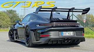 Porsche 992 GT3 RS  306kmh REVIEW on Autobahn [upl. by Nelubez948]