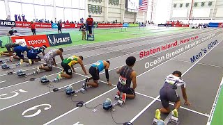 Mens 60m Ocean Breeze Athletic Complex Borough of Staten Island NYC February 6 2022 [upl. by Aibara]