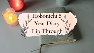 Hobonichi A5 Five Year Diary Flip Through [upl. by Odravde]